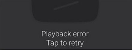 youtube playback error